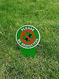 DOUBLE Sided!! No Poop Dog Sign | Do Not Poop / Stop Dogs From Pooping On Your Lawn | Sign Politely Reads: 