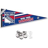 New York Rangers Pennant Flag and Wall Tack Pads Mounts