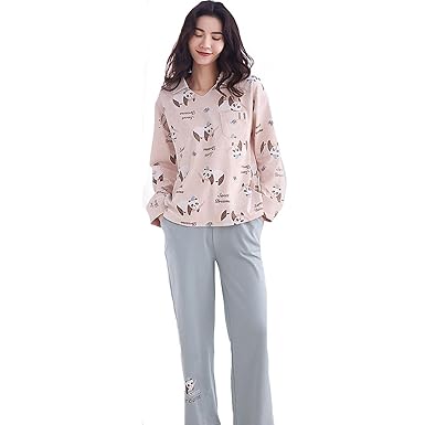 最新パジャマ レディース 綿 長袖 人気のファッション画像