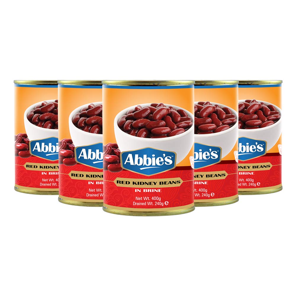 Red Kidney Beans, 2400 g Pack of 6 (400 g Each) | Precooked Red Kidney Beans , Best for Indian Curry (Rajma) , Salad etc. | Ready to Cook & Ready to Eat | (Set of 6)