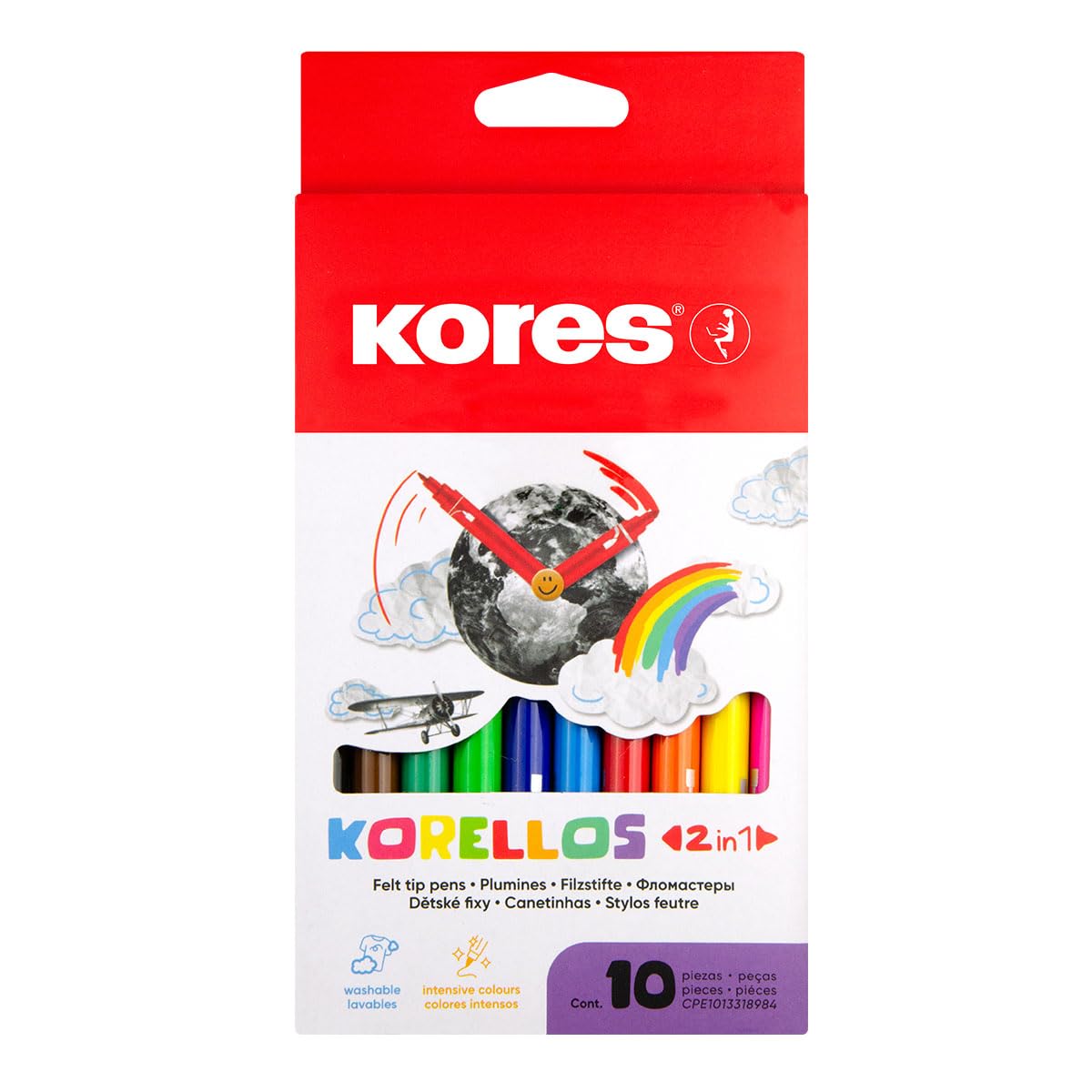 Kores "Korellos" 2-in-1 Felt tip Pen (Pack of 10)