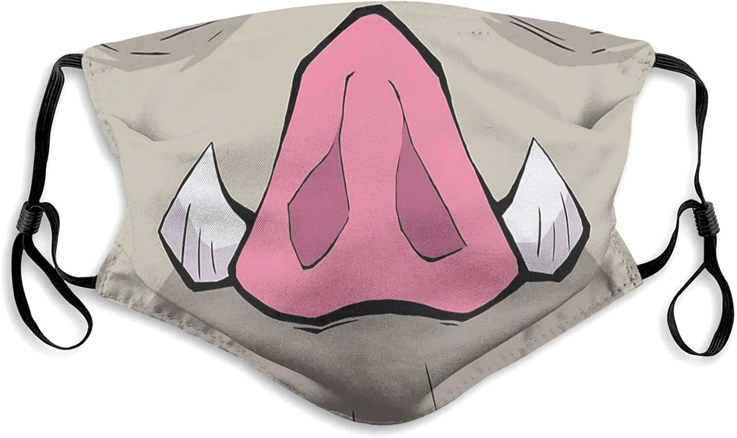 Máscara de Inosuke Demon Slayer con 2 filtros, reutilizable, lavable, a