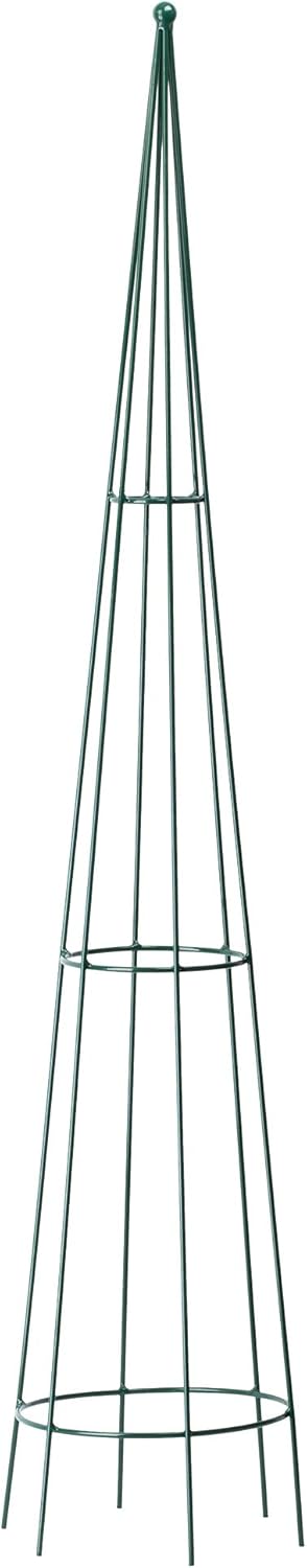 KADAX Rankhilfe, freistehende Ranksäule für Garten, Rosen, Kletterpflanzen, Rankobelisk, Rankturm aus Stahl, Kletterhilfe, Rankgestell, wetterfeste Pyramide, Deko, grün (Höhe: 120 cm)