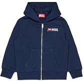 Diesel Boys' Hooded Sweatshirt With Zip and Diesel Denim Division Logo