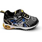 DC Comics Batman Boys Lighted Athletic Sneaker, Toddler Black, Size 7