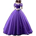 yinyyinhs Tulle Ball Gown Cinderella's Off Shoulder Quinceanera Dress Wedding Dresses Evening Formal Gown
