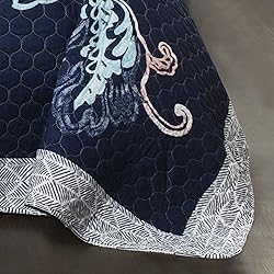 Lush Decor Aster Quilt Flower Pattern Reversible 3