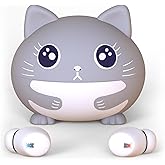 Kids Earbuds, Cat Wireless Headphones for Kids with Chaging Case, 85dB Safe Volume, IPX6 Waterproof, Passive Noise Cancelling, Touch Control, 30H Playtime, Wireless Earbuds for Girls Boys Teen