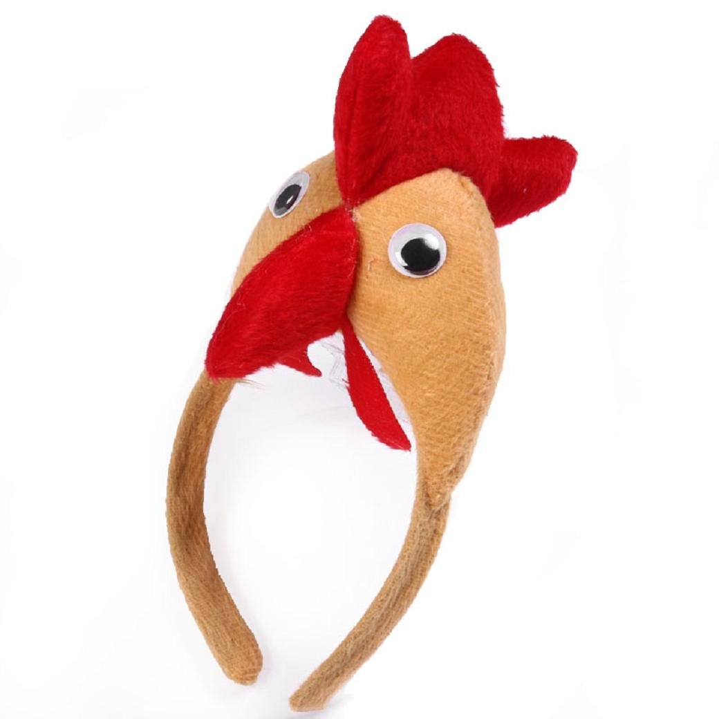 She's Shining Chicken Headband Animal Farm - Adult Cosplay Party Fancy Dress Costume Headwear Accessory