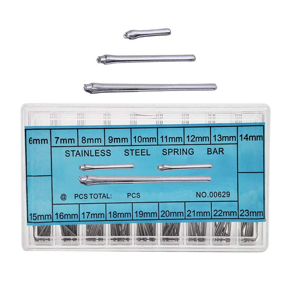 Watch Link Pins 270PCS 6-23mm Stainless Steel Cotter Pin Watch Strap Split Pins Spring Bars for Watch Band