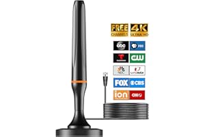 DGUPSP Digital TV Antenna for Smart Tv Indoor, 2024 Newest Indoor TV Antenna for Tv Without Cable with Strong Magnetic Base, 360° Reception HD Antenna for TV Indoor 4k, Tv Antenna for Local Channels ——All TV