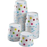 Karat [16oz - 1000 ct] Paper Soup Bowls &amp; Ice Cream Cups for Hot/ Cold Food - Ideal for Soup, Ice Cream and Snacks - Dots