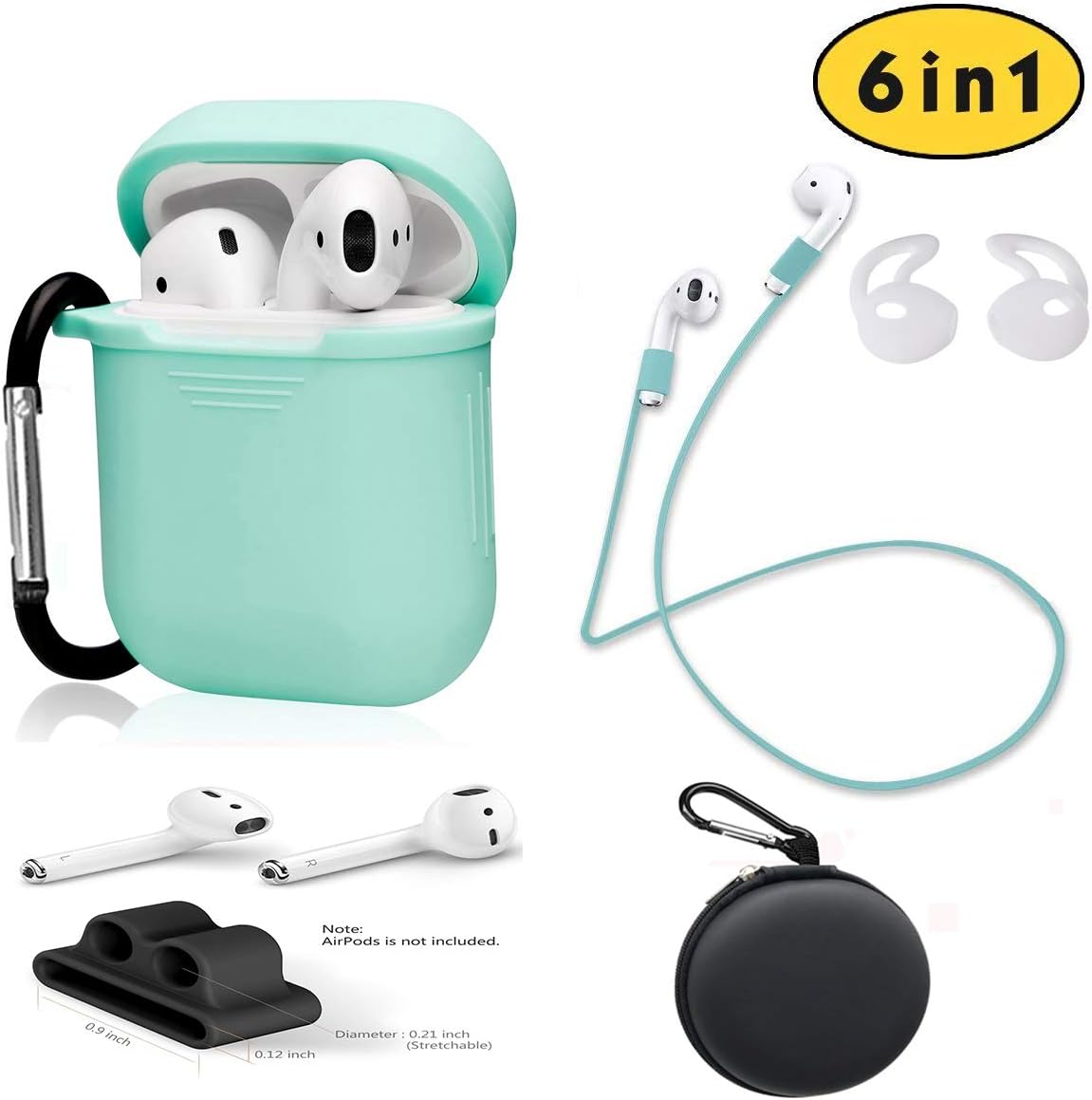 Zentop Airpods Case, Airpods Accessories Kit with Waterproof Shock Resistant