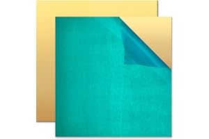 SUNKOO 2 Pcs Brass Sheet,6" x 6", 20 Gauge(0.8mm) Thickness, 99.9% Pure Brass Plate,for Engraving, Crafting, Jewelry