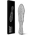 BEZOX Professional Foot File Callus Remover, Double Sided Pedicure Rasp for Cracked Heel and Dead Foot Skin - Heavy Duty Surgical Grade Stainless Steel - W/Cloth Storage Bag & Gift Box