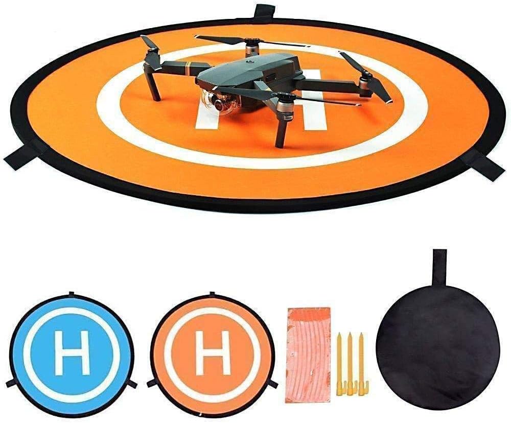 Zerich Drone Landing Pad, Waterproof 22'' Universal Landing Pads Fast-fold Double Sided Quadcopter Landing Pads for DJI Mavic PRO Spark Drone #29867