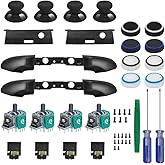 27 PCS Xbox One Controller Repair Kit, SourceTon LB RB Bumper Buttons Replacement, Joysticks, 3.5mm Headphone Jack, Thumbsticks, Screwdrivers (T6/T8/T10) & Tools