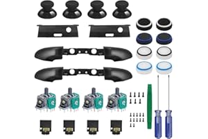 27 PCS LB RB Bumpers Button Replacement Kit, lyfLux LB RB Button Triggers Parts, Joystick, Screwdriver, Thumbstick Holder, He