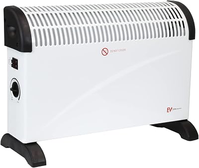 EMtronics 2000W Portable Convector Heater White with 3 Heat Settings