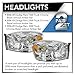 AM Autoparts Headlight Assembly Set Headlights Driver & Passenger Side Compatible with 2006-2008 Dodge Ram 1500 2006-2009 Ram 2500 Ram 3500 CH2502180 CH2503180