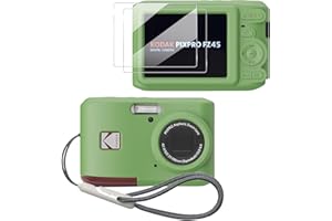 Tedubax Case for Kodak PIXPRO FZ45,FZ45 accessories,Soft Silicone Protective Case,Comes with 2 Screen Protectors and 1 Wrist 