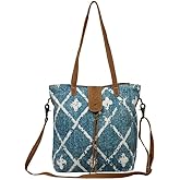 Myra Bag Beguile Shoulder Bag Upcycled Canvas, Rug & Leather S-2643