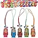 xlpace 12pcs Fashion Jewelry Drip Charm Key Chains Wood Matryoshka Russian Dolls Key Rings Keychains Decorative Gifts