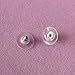 Bassion 400 Pcs Bullet Clutch Earring Backs with Pad Earring Safety Backs Ear Nut Hypoallergenic Earring Back