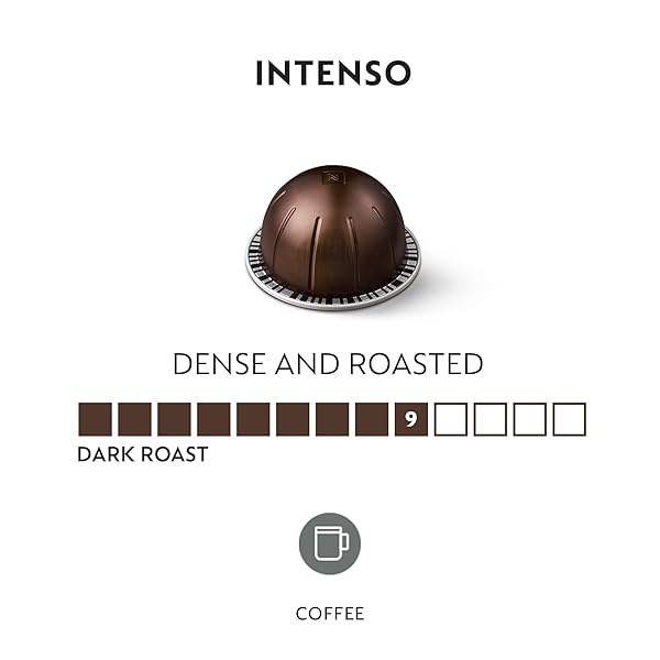 NESPRESSO CAPSULES VERTUO, INTENSO, DARK ROAST COFFEE, 30-COUNT COFFEE PODS, BREWS 7.8OZ.