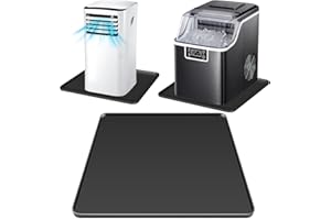 WUDIALIEN Portable Air Conditioner Silicone Mat with Raised Edges, 24''x24''x0.6'', Prevent Water Leakage and Floor Damage from Elecrical Equipment Such as Ice Maker, Humidifier &Mini Fridge