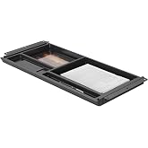 Mount-It! Deep Under Desk Storage Drawer, 4 Compartments, 25.8 in W, Black | Office organizer, needs 28.25x12.5 in space, wood or MDF only, desktop over 0.47 in thick, no crossbars, steel frame
