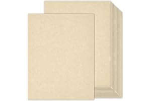 100 Sheets Cream Parchment Paper, Goefun Off White Parchment Cardstock 8.5 x 11, 65lb Cover (180 GSM) Ivory Blank Certificate