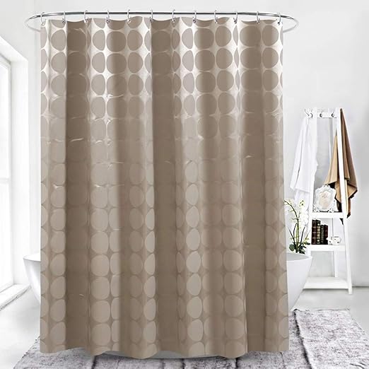Bhdyhm Plissee Duschvorhang Hotel Qualitat Grau Schimmel Wasserabweisend Stoff Duschvorhang Fur Badezimmer Grosse 180cm 200cm Amazon De Kuche Haushalt