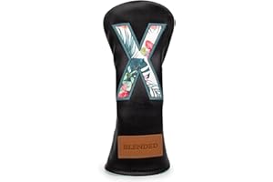 BAIRBRE Golf Club Covers Black Putter Cover Driver Covers Fairway Wood Headcover Hybrid Covers 3 Wood Headcovers Leather Mallte Putter Cover Golf Headcover for All Brand