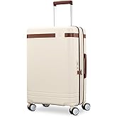 Virtuosa Hardside 21 Inch Carry On Luggage - Airline Approved with 360° Spinner Wheels, RightHeight™ Adjustable Handle - Zippered WetPak™ - TSA Lock - Expandable Light Polycarbonate Shell - Off White