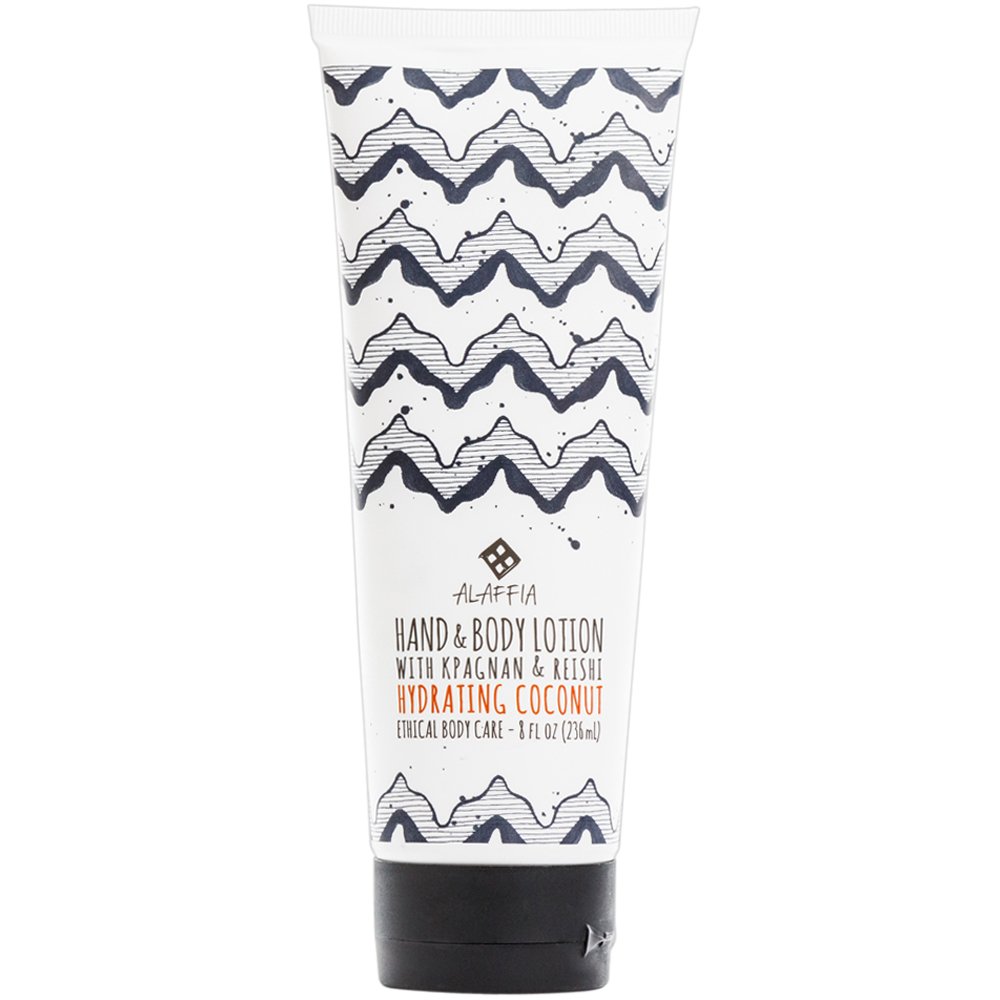 Alaffia - Coconut Reishi - Hand & Body Lotion, Hydrating Coconut, 8 Ounces
