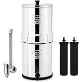 Big Berkey 2.25 Gal Gravity Water Filter System with Water View Spigot | Includes 2 Black Berkey BB9-2 Elements and Deluxe 7" Spigot, Stainless Steel Countertop Filtration System for Everyday Use