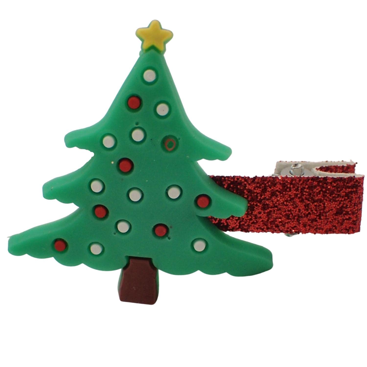 Topkids Accessories Christmas Hair Clips for Girls Hair Clips Women Festive Themed Crocodile Clips Hair Pairs and Single Small Hair Clips Christmas Polar Bear and Penguin Hair (Small Christmas Tree)