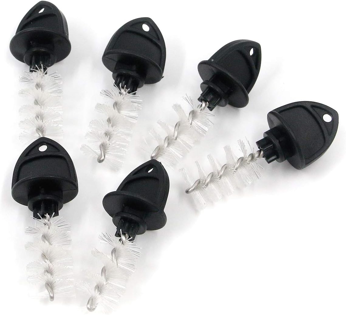MTMTOOL 6Pcs Beer Tap Plugs Brush Black Beer Faucet Cleaning Brush Plugs for Draft Beer Faucet Cap