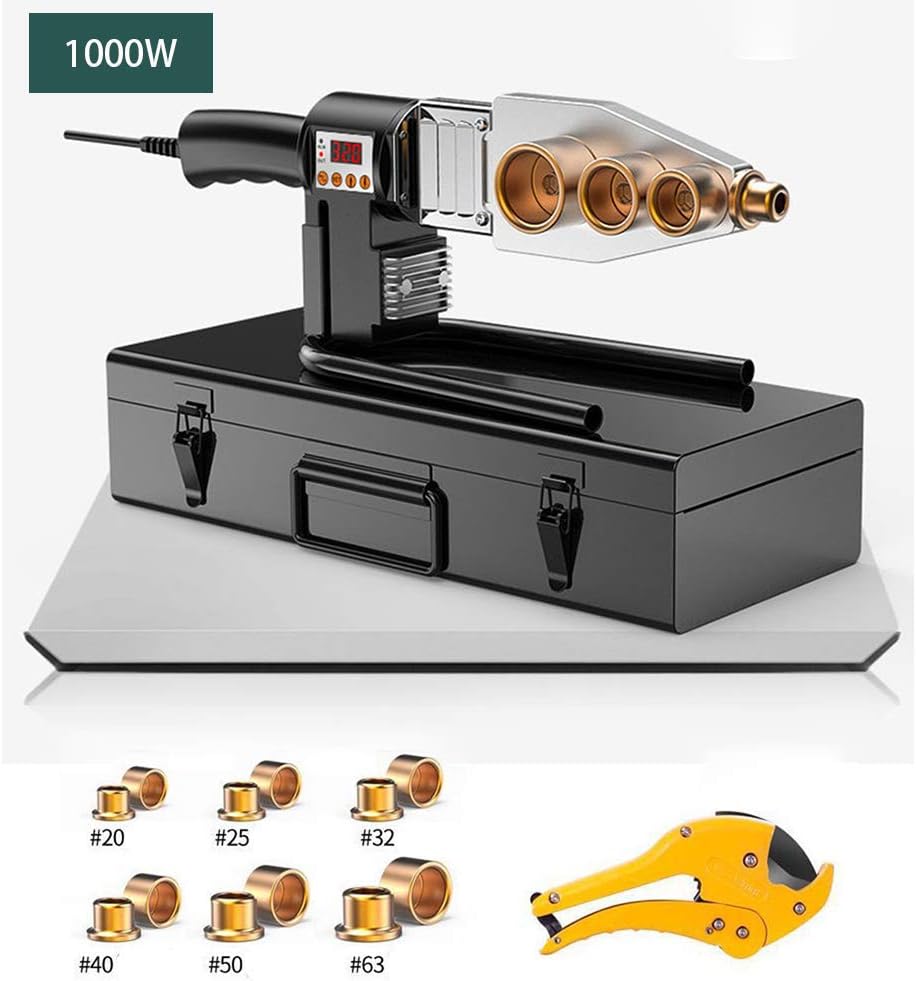 Plastic Pipe Welding Machine Socket Fusion Welder Handheld Welding Machine Plastic Die Heat Container for PPR PE PP PVC Tube 1000W