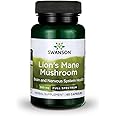 Swanson Lion's Mane Mushroom Capsules - 500 mg Each, 60 Capsules - Herbal Supplement Supporting Cognitive Function