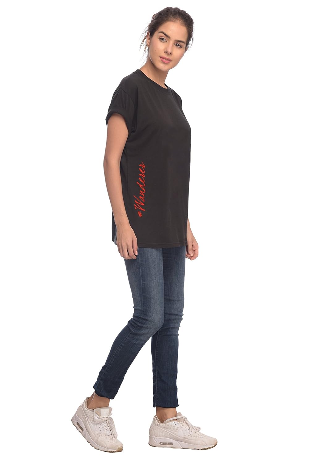 yoloclan wanderer women black t-shirt