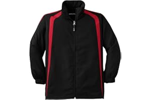SPORT-TEK - Youth Colorblock Raglan Jacket. YST60 - Black/True Red_S