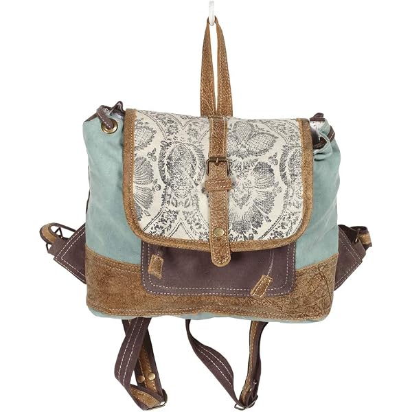 Myra Bag Women\'s Western Leather Backpack Upcycled Canvas Cowhide Isabela Amazon.com: Myra Bag Western Leather Backpack Bag for Women  main image 2