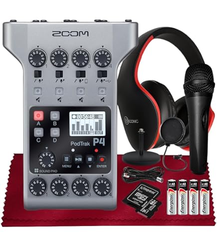 Amazon.com: Zoom PodTrak P4 Portable Multitrack Podcast