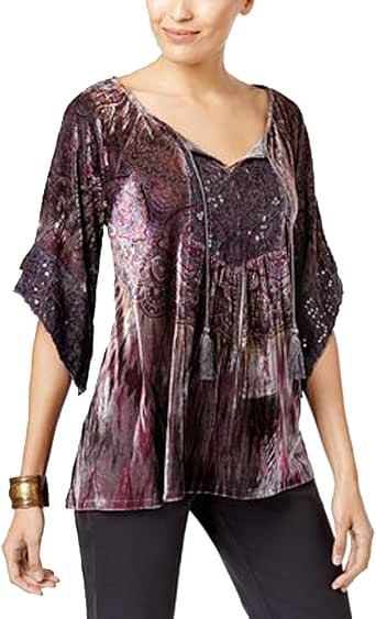velvet peasant top