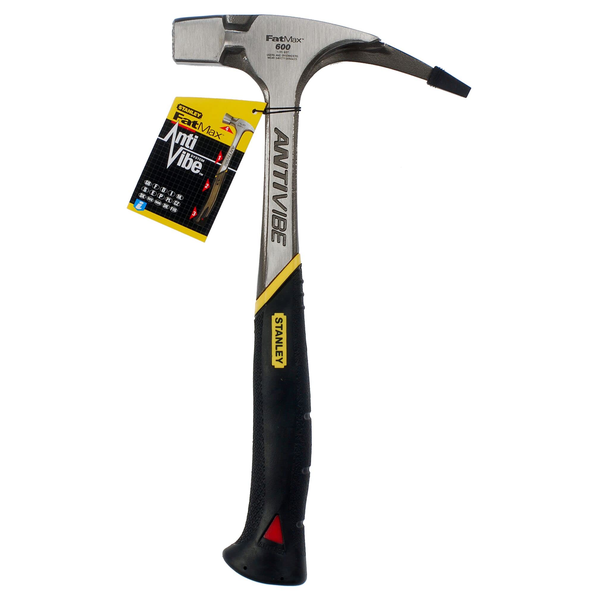 Stanley 1-51-937 "Antivibe" Roofing Hammer, Black/Silver, 600 g