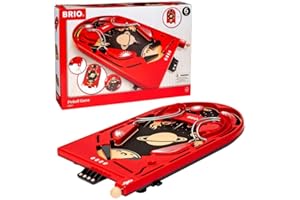 BRIO 63401700 Pinball Game | A Classic Vintage, Arcade Style Tabletop Game for Kids and Adults Ages 6 and Up