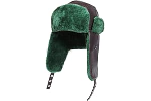 DANLOIS Cousin Eddie Winter Trapper Hat from National Lampoons Christmas Vacation for Halloween Christmas Costume,Trapper Hat for Men Women with Green Faux Fur Brown