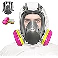 LMINHAN Full Face Respirator Mask, Paint Respirator Mask with 60923 Filters against Organic Vapor Gases for Spray Paint Chemicals Epoxy Resin Welding Sanding